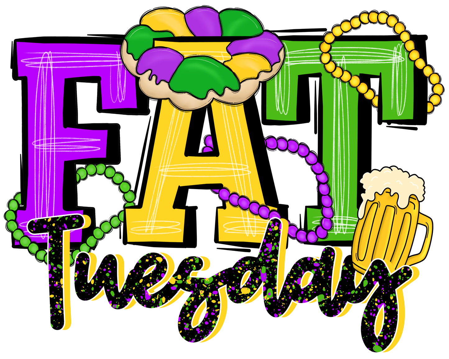 Mardi Gras Tee - Fat Tuesday 3