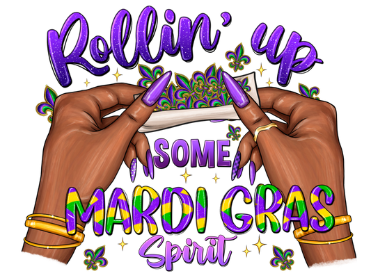 Mardi Gras Tee - Rollin Up